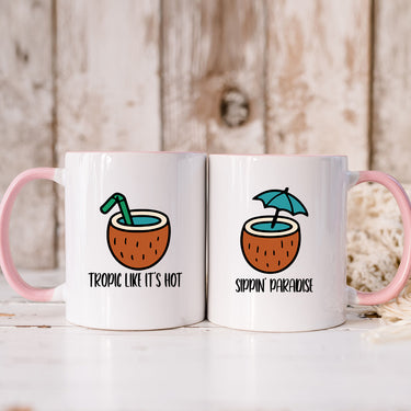 Tropical Vibes Matching Mugs For Couples